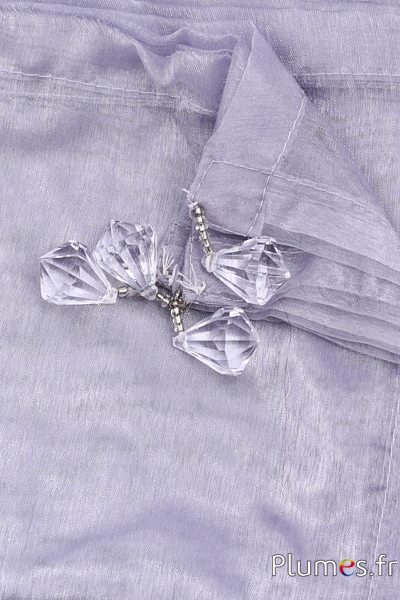 Nappe en organza - 140 x 140 cm - gris